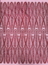 Glitter Feather Design Polyester Fabric - Glitter Feather Pattern, 52-54" Width (1 Yard)