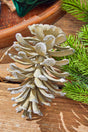 5” Plastic Glitter Long Leaf Pinecone