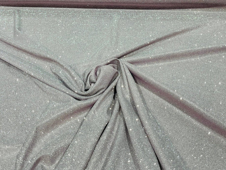 Glitter Metallic Lame Knitted Fabric - Moon Shadow Shimmer Glitter, 57/58" Width (1 Yard)