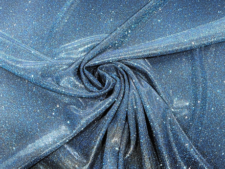 Glitter Metallic Lame Knitted Fabric - Moon Shadow Shimmer Glitter, 57/58" Width (1 Yard)