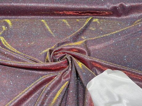 Glitter Metallic Lame Knitted Fabric - Moon Shadow Shimmer Glitter, 57/58" Width (1 Yard)