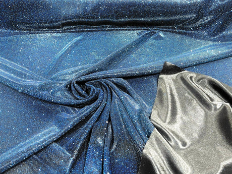 Glitter Metallic Lame Knitted Fabric - Moon Shadow Shimmer Glitter, 57/58" Width (1 Yard)