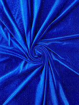 Glitter Stretch Velvet Polyester Spandex Fabric - Glitter, 58" Width (1 Yard)