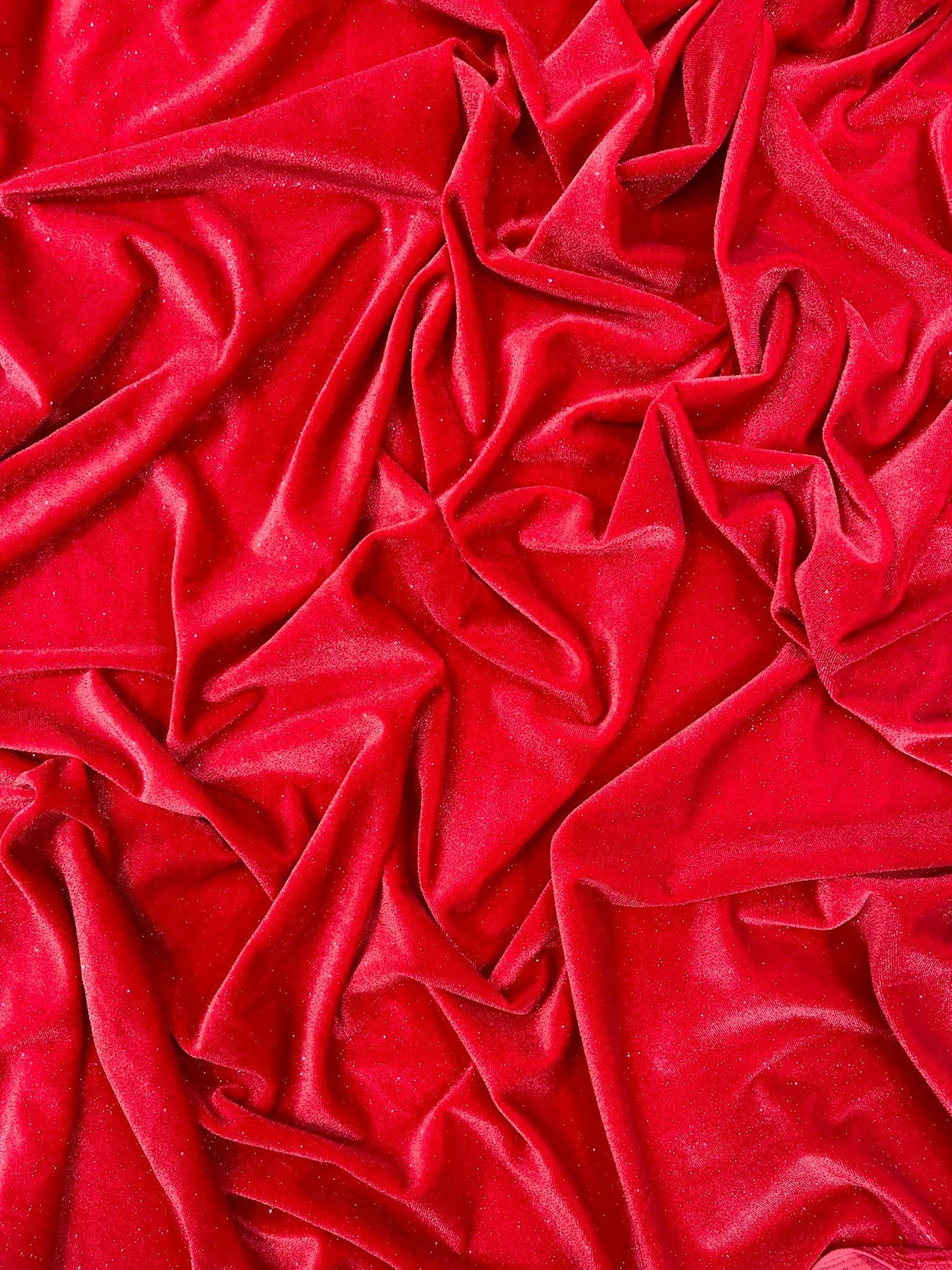 Glitter Stretch Velvet Polyester Spandex Fabric - Glitter, 58" Width (1 Yard)