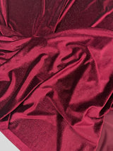 Glitter Stretch Velvet Polyester Spandex Fabric - Glitter, 58" Width (1 Yard)