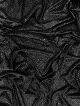 Glitter Stretch Velvet Polyester Spandex Fabric - Glitter, 58" Width (1 Yard)