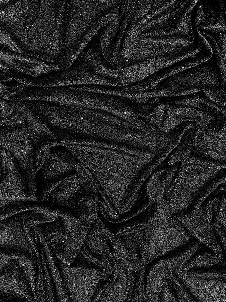 Glitter Stretch Velvet Polyester Spandex Fabric - Glitter, 58" Width (1 Yard)
