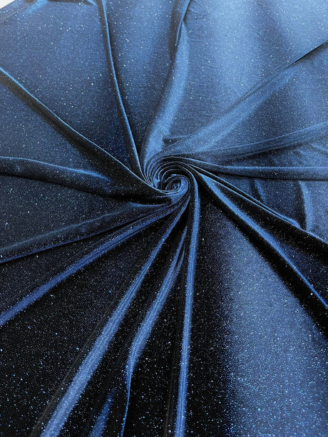 Glitter Stretch Velvet Polyester Spandex Fabric - Glitter, 58" Width (1 Yard)