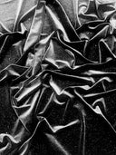 Glitter Stretch Velvet Polyester Spandex Fabric - Glitter, 58" Width (1 Yard)