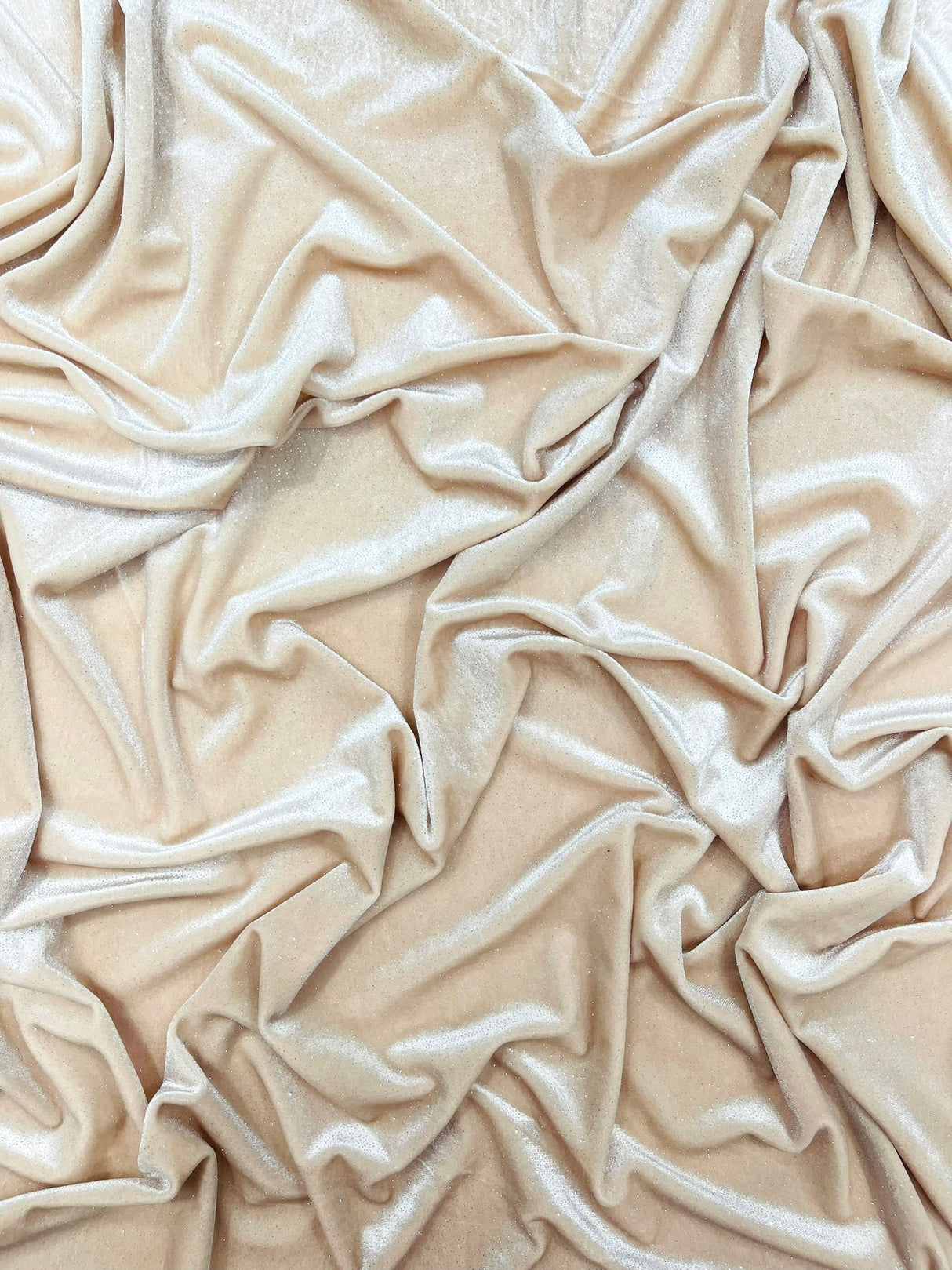 Glitter Stretch Velvet Polyester Spandex Fabric - Glitter, 58" Width (1 Yard)