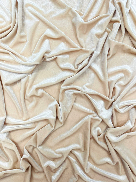 Glitter Stretch Velvet Polyester Spandex Fabric - Glitter, 58" Width (1 Yard)