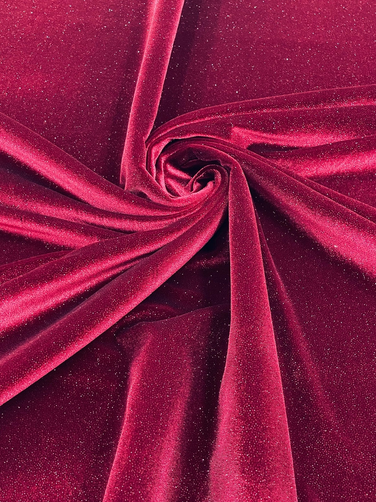 Glitter Stretch Velvet Fabric - 58" Width, Glitter Finish, 2-Way Stretch (1 Yard)