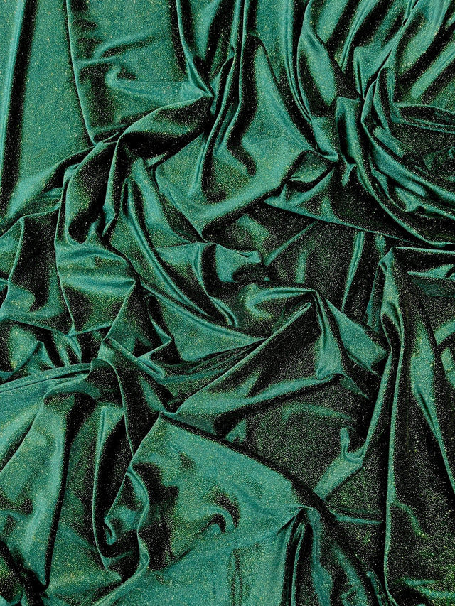 Glitter Stretch Velvet Polyester Spandex Fabric - Glitter, 58" Width (1 Yard)