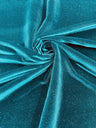 Glitter Stretch Velvet Fabric - 58" Width, Glitter Finish, 2-Way Stretch (1 Yard)