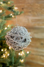 5” Frosted Vine Ball Christmas Ornaments