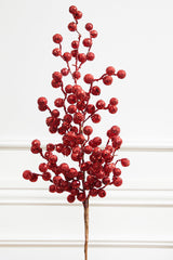 29 Inch Red Crabapple Glitter Spray