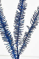 35" Glitter Fern Spray - Midnight Blue