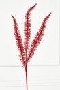 35" Glitter Fern Spray - Red