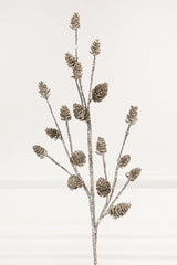 28" Mini Glitter Pinecone Spray