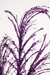 34 Inch Glitter/Sequin Pampas Grass Spray - Purple