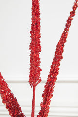 34" Triple Glitter Sequin Spray Red Christmas Decor