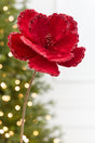 24" x 9" Red Velvet Beaded Edge Magnolia