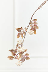 28.5” Ivory Glitter Berry Spray