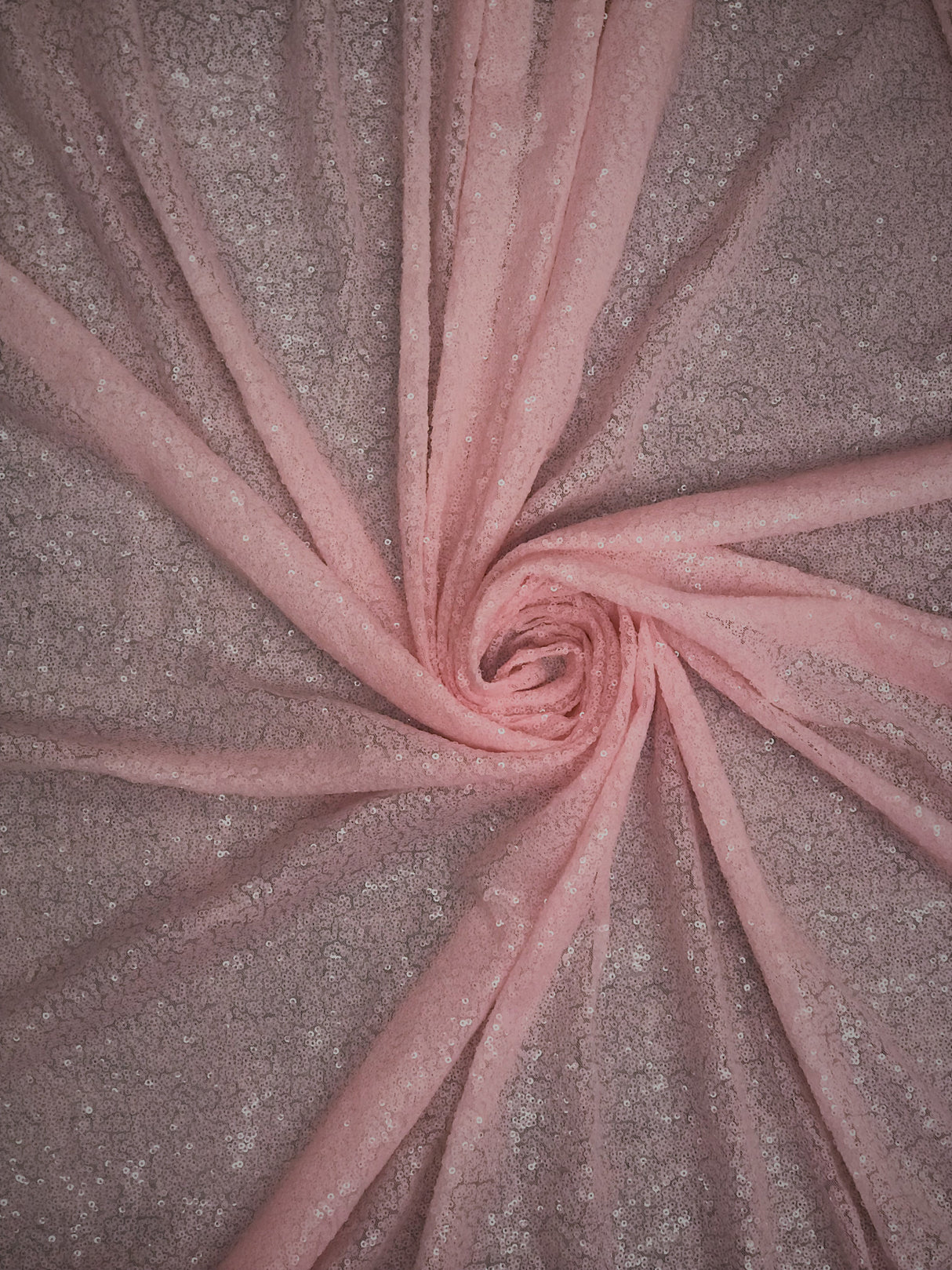 Pink Glitz Sequins Polyester Fabric - Pink Mini Metallic Disc Sequins, 52/54" Width