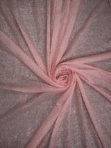 Pink Glitz Sequins Polyester Fabric - Pink Mini Metallic Disc Sequins, 52/54" Width
