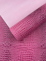 Glossy Two Tone Gator Vinyl Fabric - Alligator Faux Leather, 54" Width (1 Yard)
