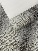 Glossy Two Tone Gator Vinyl Fabric - Alligator Faux Leather, 54" Width (1 Yard)