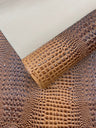 Glossy Two Tone Gator Vinyl Fabric - Alligator Faux Leather, 54" Width (1 Yard)
