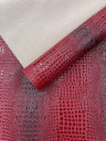 Glossy Two Tone Gator Vinyl Fabric - Alligator Faux Leather, 54" Width (1 Yard)