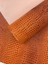Glossy Two Tone Gator Vinyl Fabric - Alligator Faux Leather, 54" Width (1 Yard)