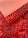 Glossy Two Tone Gator Vinyl Fabric - Alligator Faux Leather, 54" Width (1 Yard)