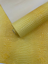 Glossy Two Tone Gator Vinyl Fabric - Alligator Faux Leather, 54" Width (1 Yard)