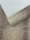 Glossy Two Tone Gator Vinyl Fabric - Alligator Faux Leather, 54" Width (1 Yard)