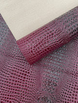 Glossy Two Tone Gator Vinyl Fabric - Alligator Faux Leather, 54" Width (1 Yard)