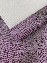 Glossy Two Tone Gator Vinyl Fabric - Alligator Faux Leather, 54" Width (1 Yard)