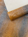 Glossy Two Tone Gator Vinyl Fabric - Alligator Faux Leather, 54" Width (1 Yard)