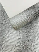 Glossy Two Tone Gator Vinyl Fabric - Alligator Faux Leather, 54" Width (1 Yard)