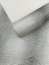 Glossy Two Tone Gator Vinyl Fabric - Alligator Faux Leather, 54" Width (1 Yard)