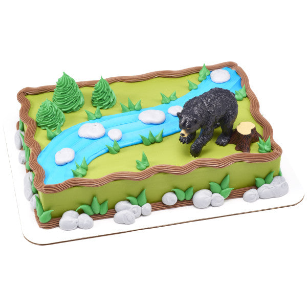 Black Bear Cake Topper, Woodland Animal Ready to Use Cake Decoration, Food Safe