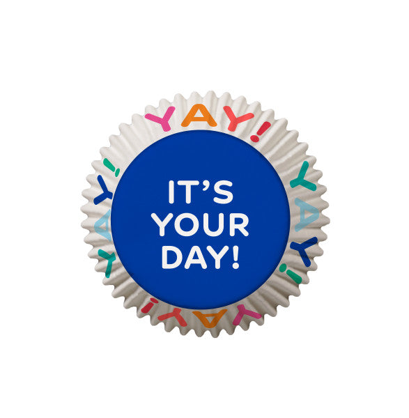 Wilton Blue, Polka Dot and It's Your Day Baking Cups, 75-Count