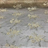 Floral Mesh Lace Fabric - Sequin Embroidery, Royal Blue, 52" Width