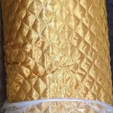 Polyester Quilted Padded Fabric - Quilted Padded Design, Black, Gold, Pink, Red, White, Yellow, 58-60" Width (1 Yard)