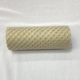 Sparkling Tulle Ribbon Roll Polyester Fabric - Gold/Silver Glitter, 6" Width, 10 Yards