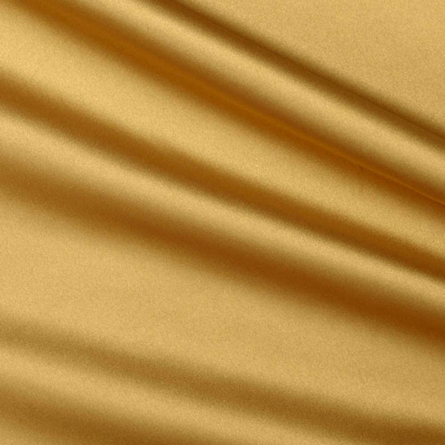 Gold Stretch Charmeuse Fabric - Gold Solid, 60" Width