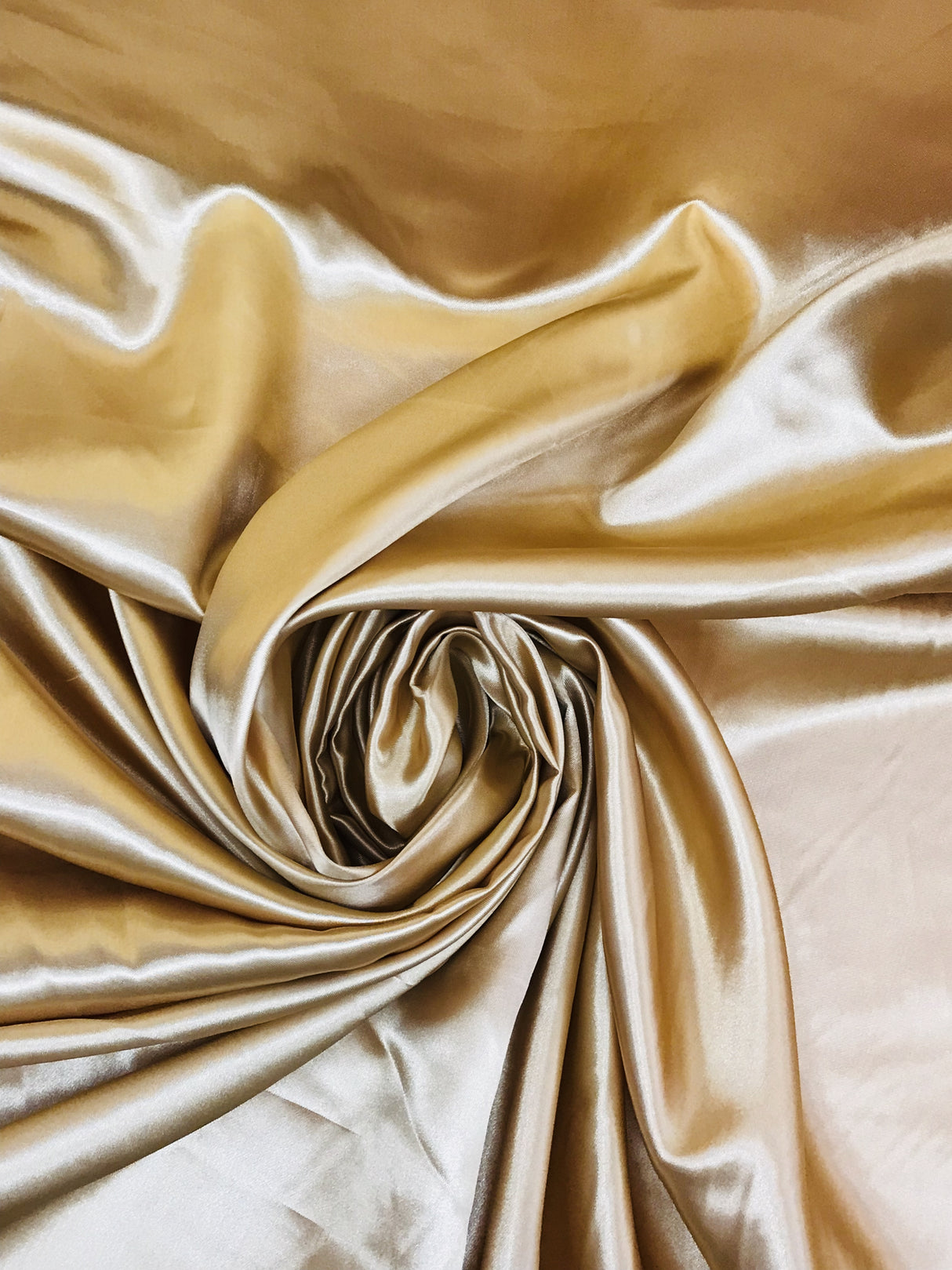 Gold Medium Satin Polyester Fabric - Gold, Solid, 58"-60" Wide (1 Yard)