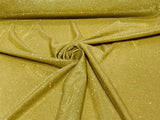 Gold Moon Shadow Shimmer Glitter Fabric - Gold Metallic Shimmer, 58/60" Width (By The Yard)